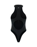 Black swimsuit on a white background